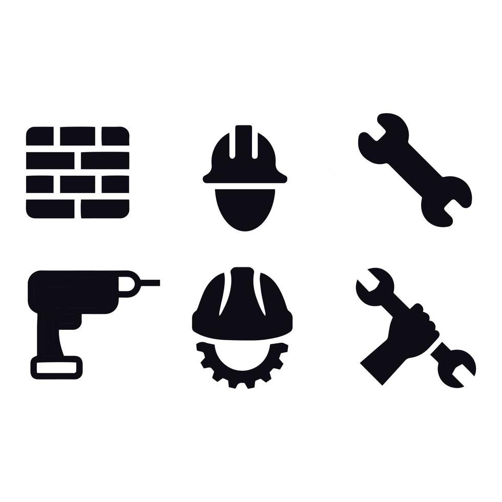 diseño de vectores de iconos de ingeniería civil