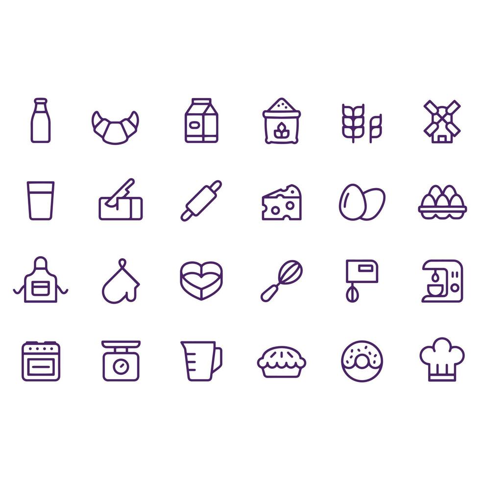 milk and bakery icons vector design