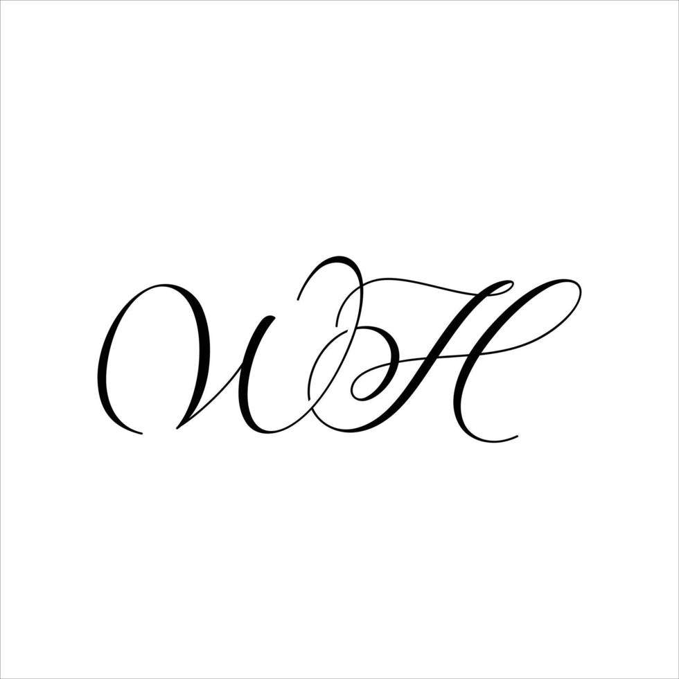 Logo design initials script font vector