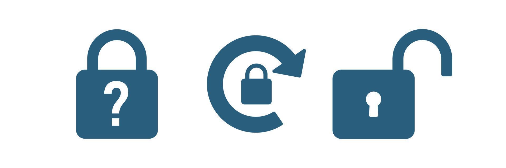 Password icon. Account protection, security key, danger warning, wrong password. Design element. Vector