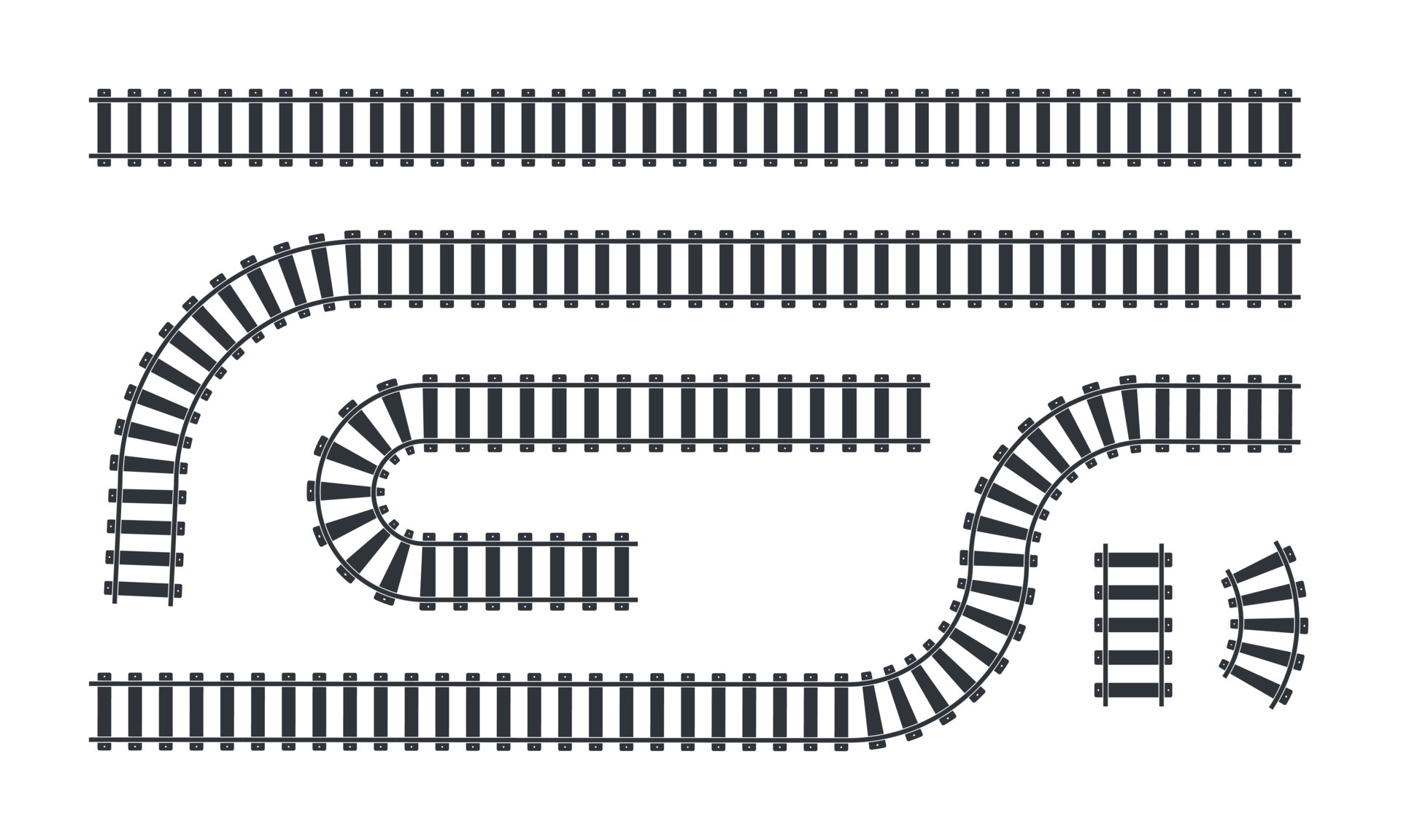 ARL route map, Rail transport - Design elements, Rail transport - Vector  stencils library