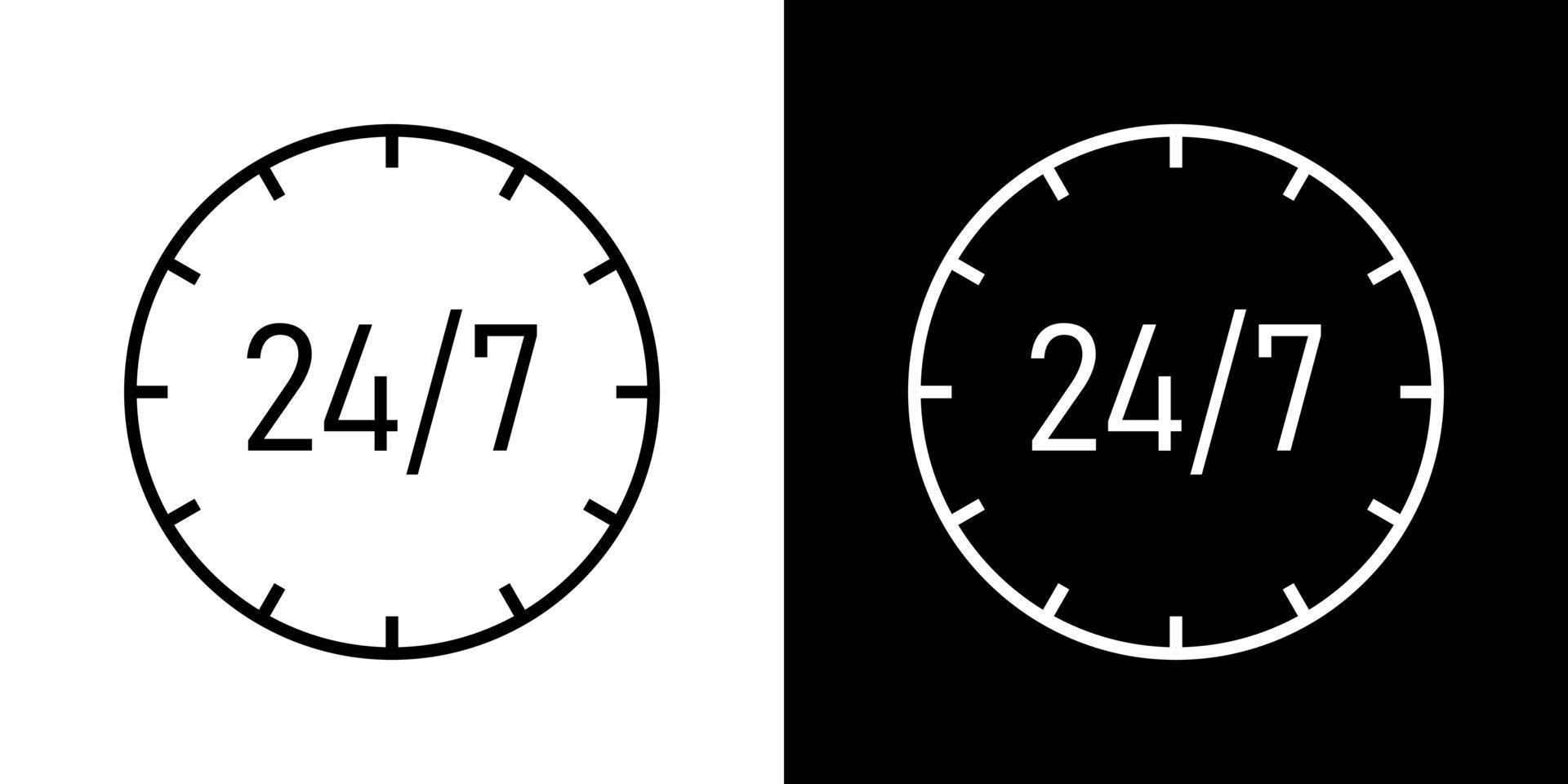Time symbol buisness concept. Hurry up, deadline, support, time to work sign. Vector illustration black and white