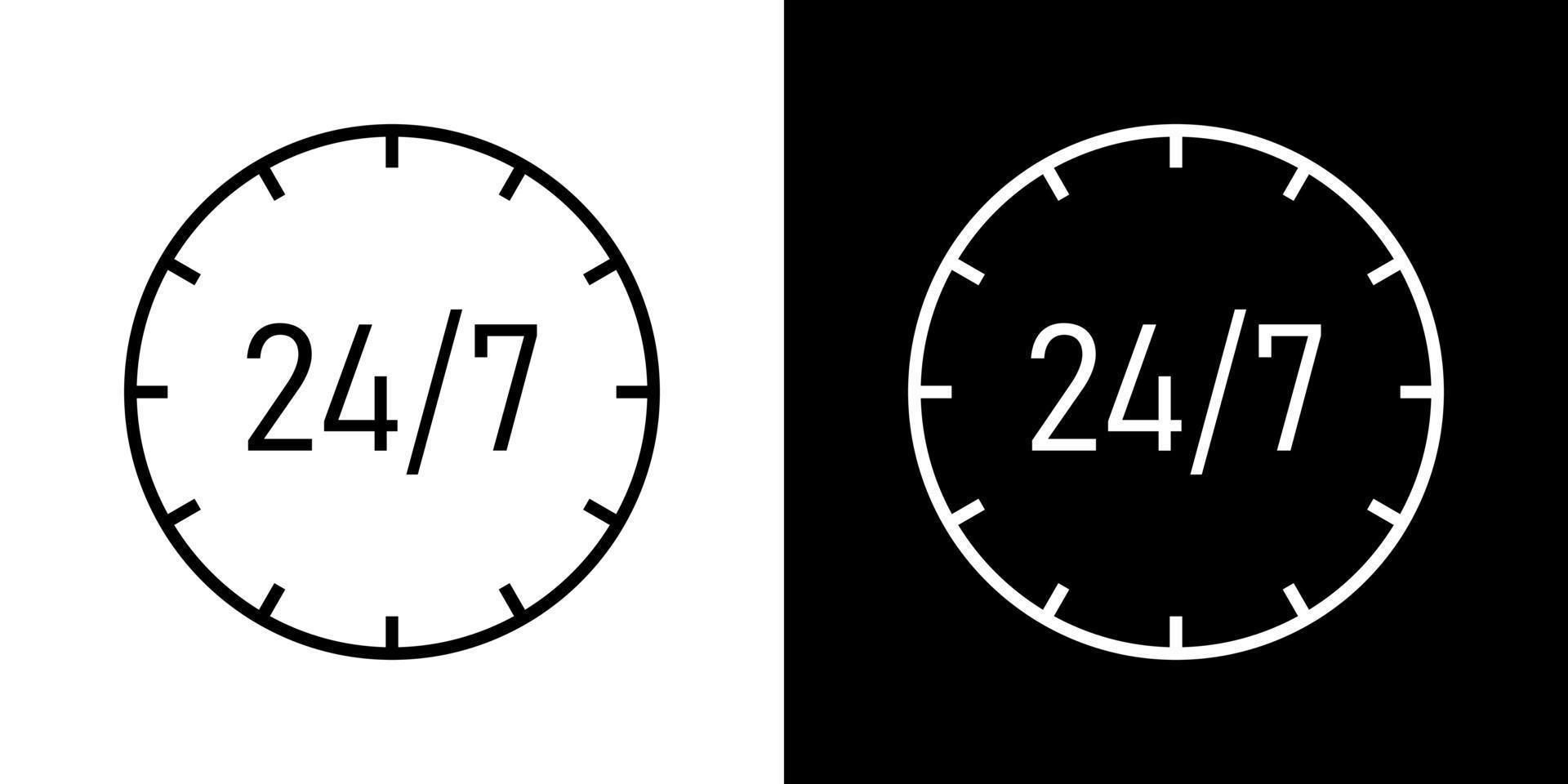 Time symbol buisness concept. Hurry up, deadline, support, time to work sign. Vector illustration black and white