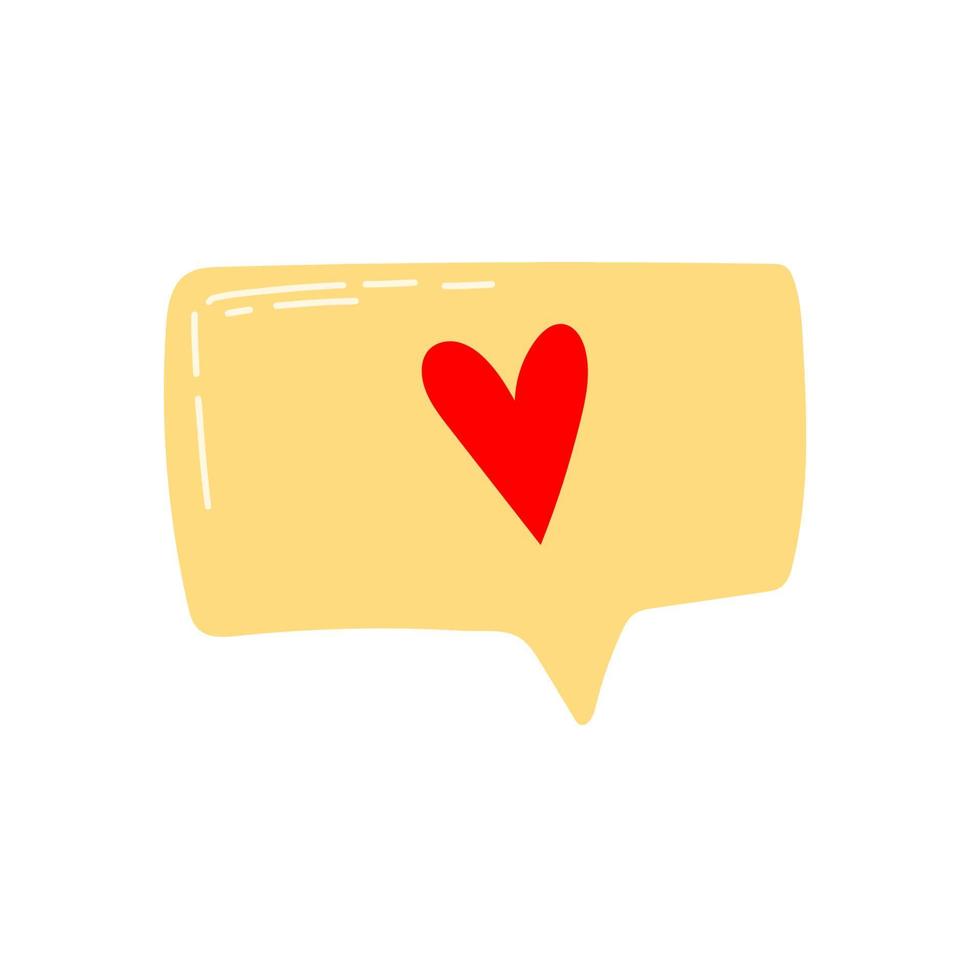 Speech bubble with heart. Love Illustration vector