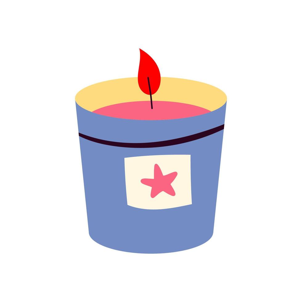 Scented candle illustration vector