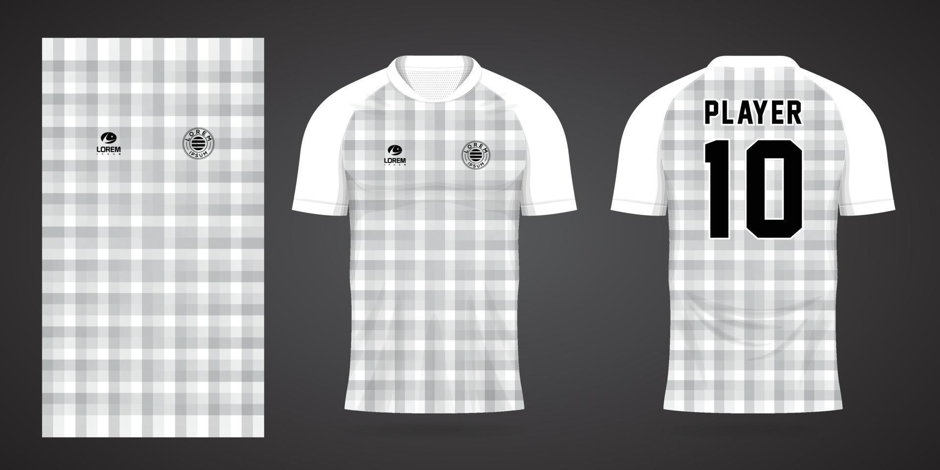 white sports shirt jersey design template vector