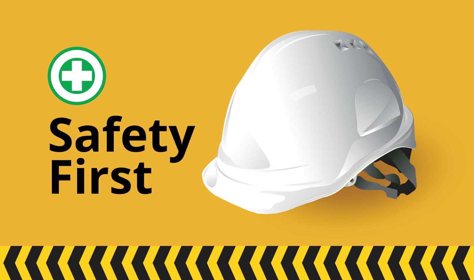 safety first, construction concept, vector design