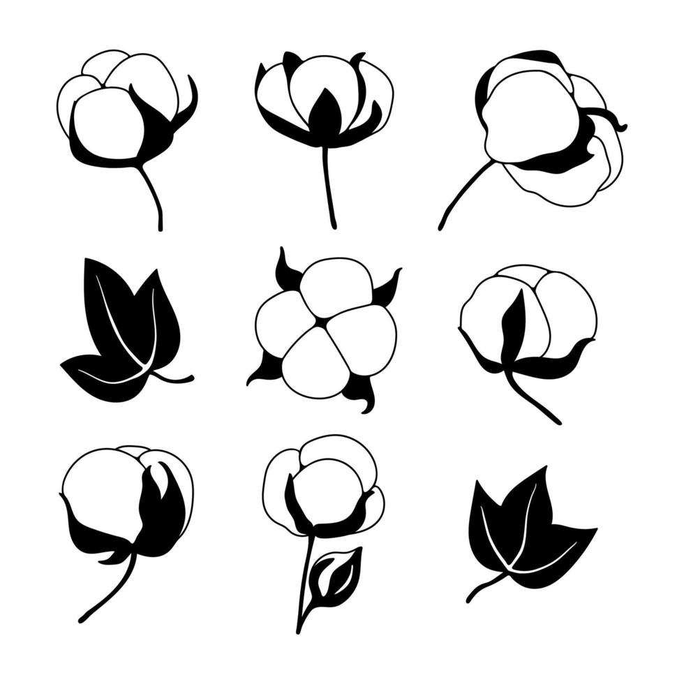 Hand drawn cotton balls collection 6792523 Vector Art at Vecteezy