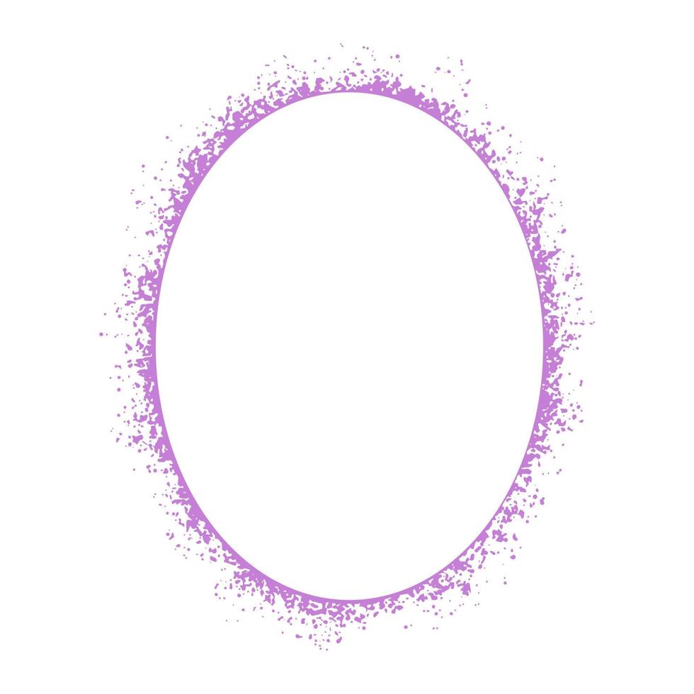 Abstract oval paint splatter frame isolated vector illustration