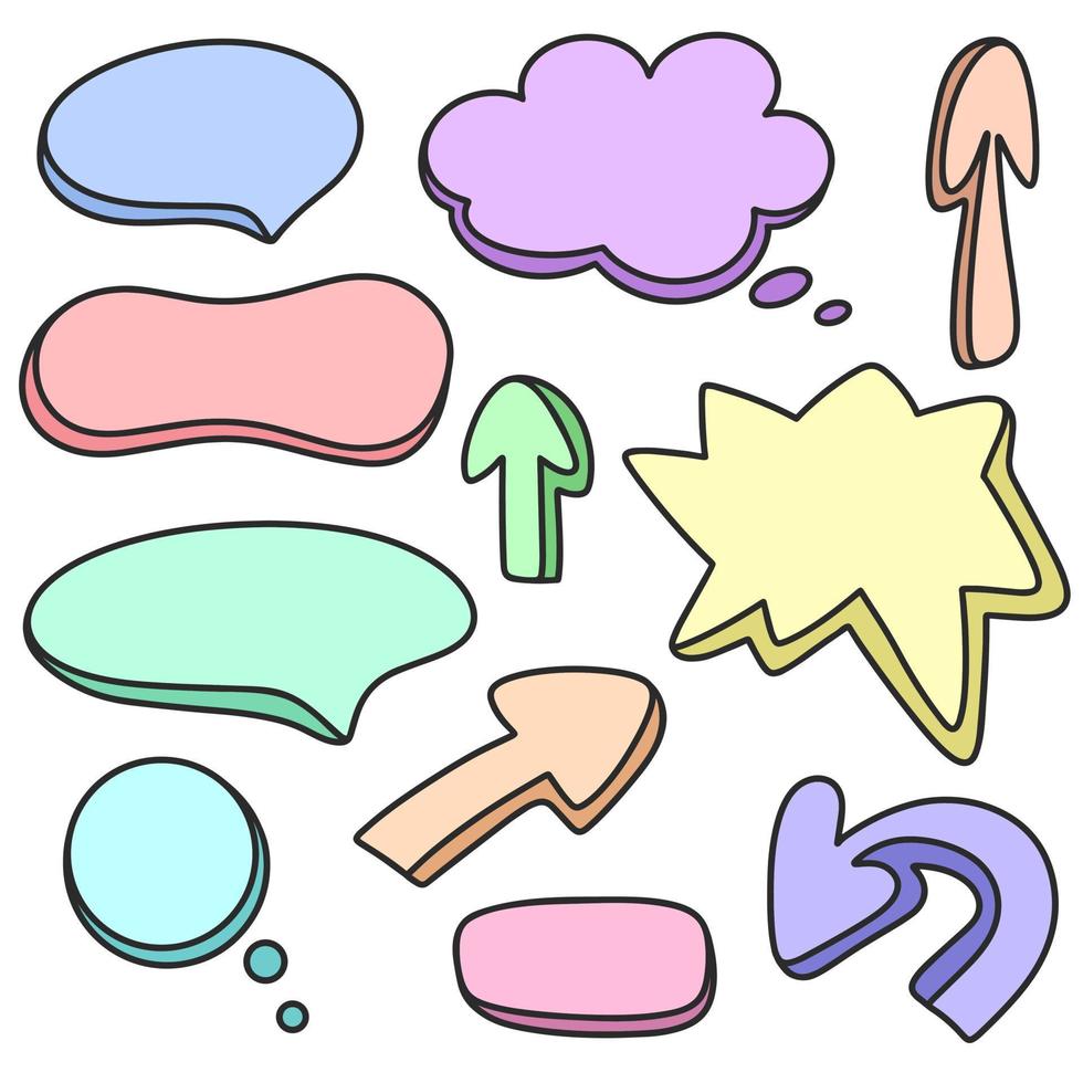 Colored elements for messages and design vector