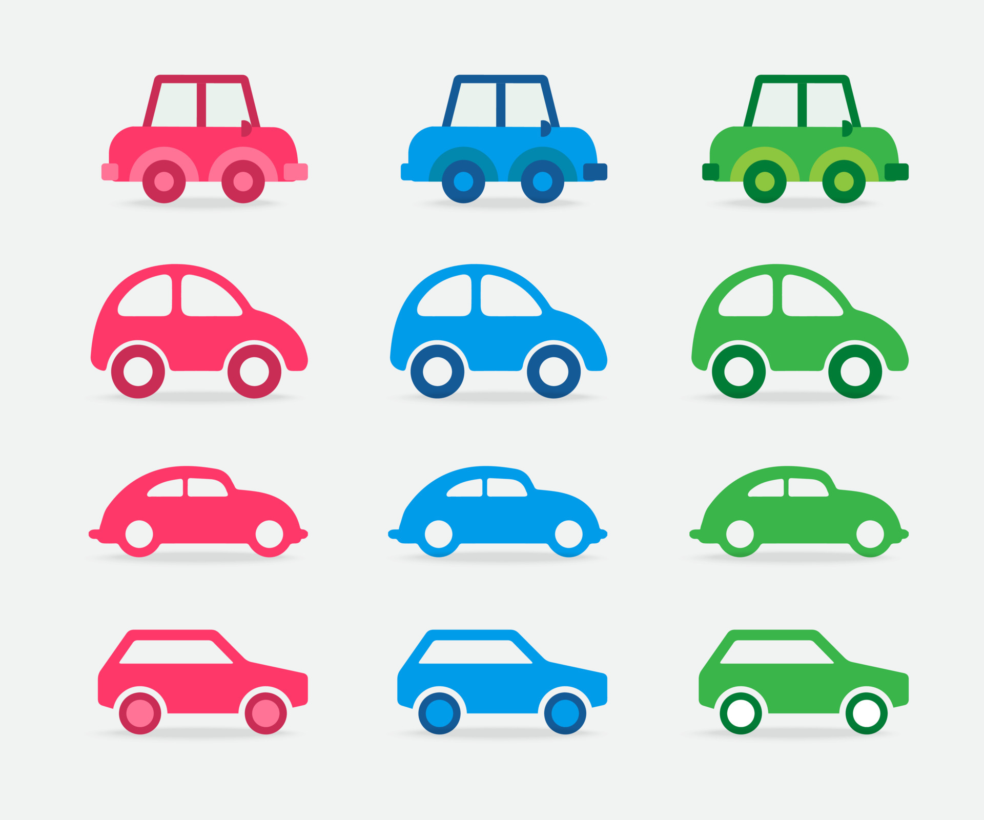 Collection of cute car vector design. Pack of car cartoon vector. Cute Suv car  cartoon vector illustration. 6792760 Vector Art at Vecteezy