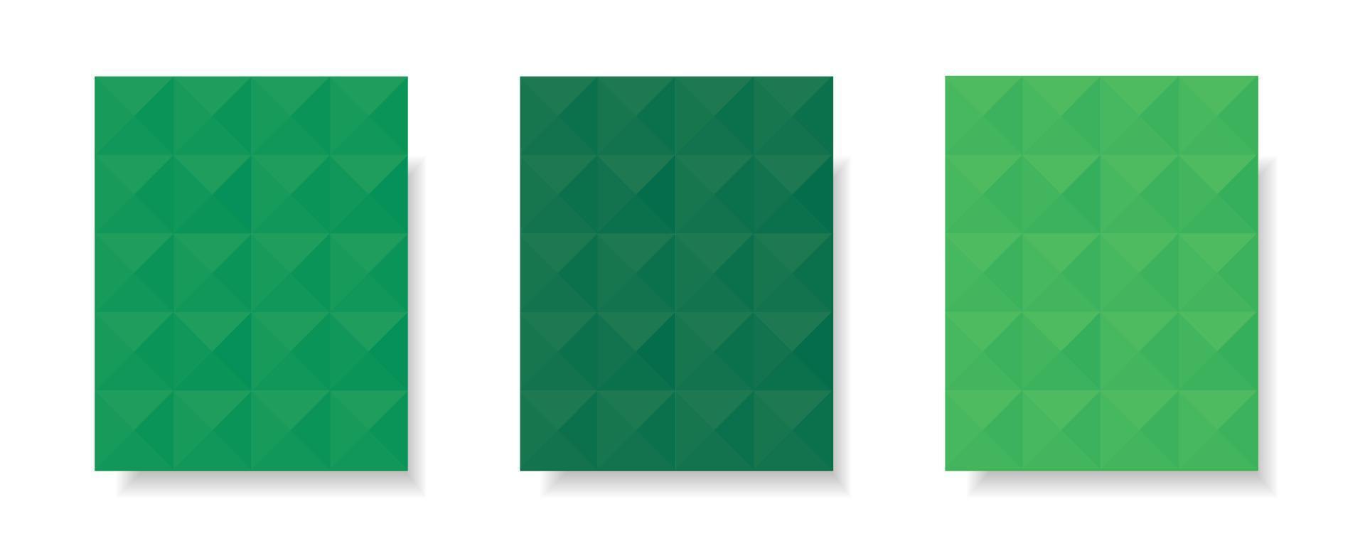 fondo de plantilla de polígono degradado de color verde abstracto. diseño de patrón triangular con estilo de forma de cristal. diseño para negocios, portada, papel tapiz, telón de fondo, portada y diseño gráfico. vector