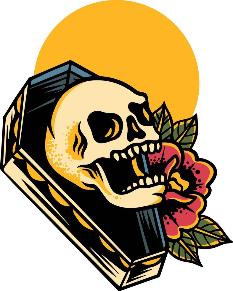 Skull Retro Style vector