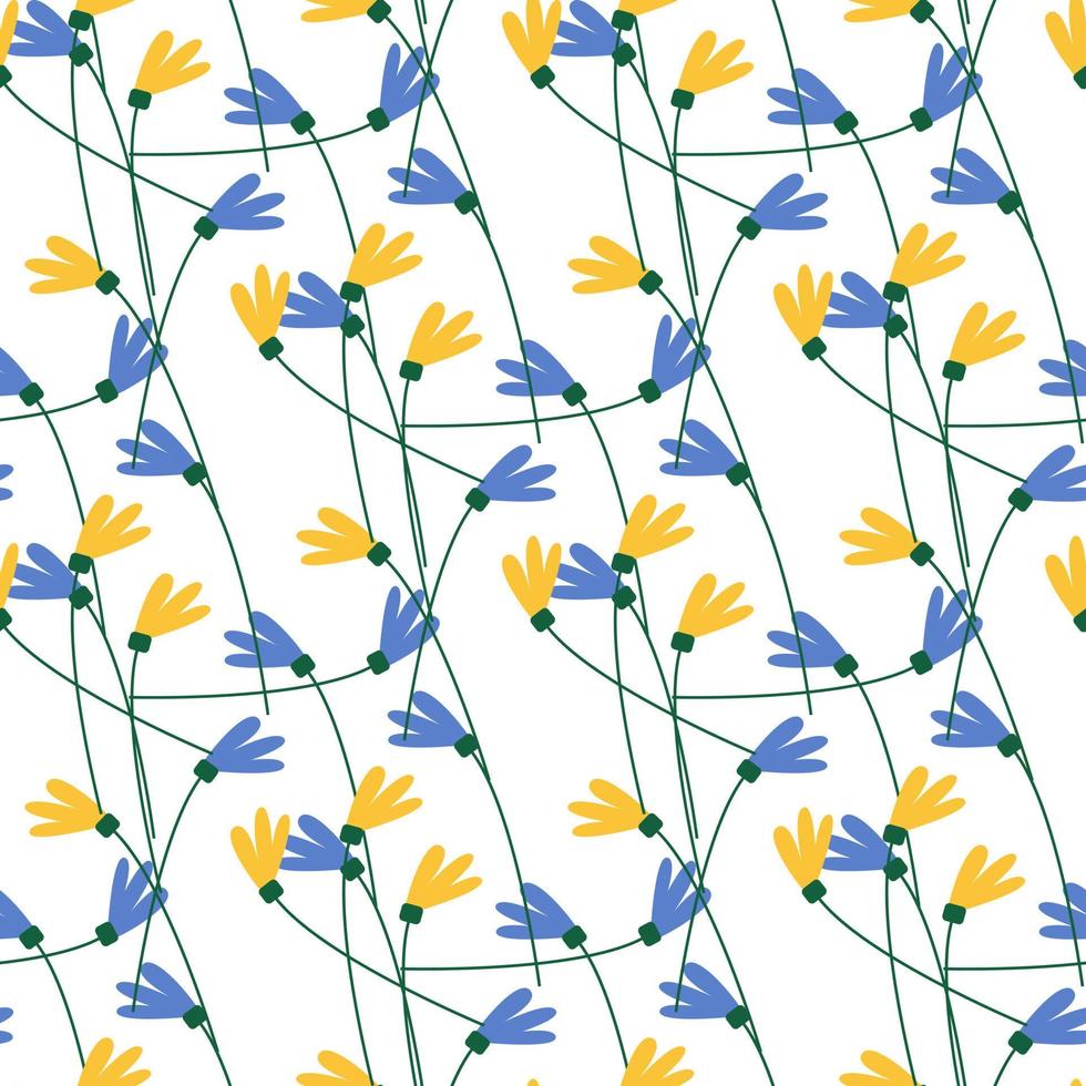 Seamless pattern with flowers. Spring, summer background vector