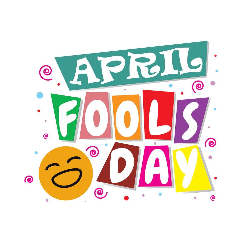 April fool's day, Typography, Colorful 6792987 Vector Art at Vecteezy