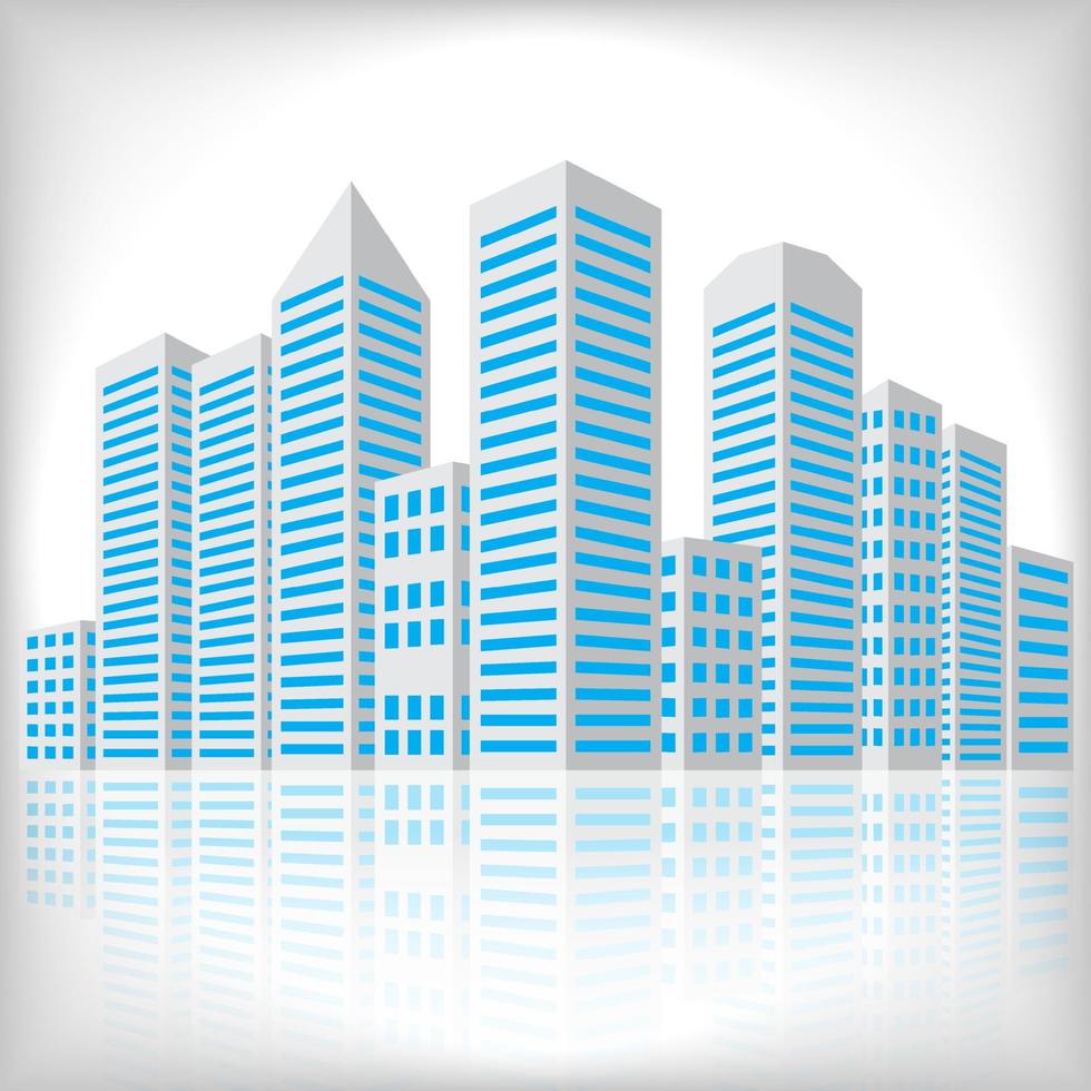 City skylines background. Flat building perspective illustration. Downtown structure. Cityscape scene. Metropolis business office tower. vector