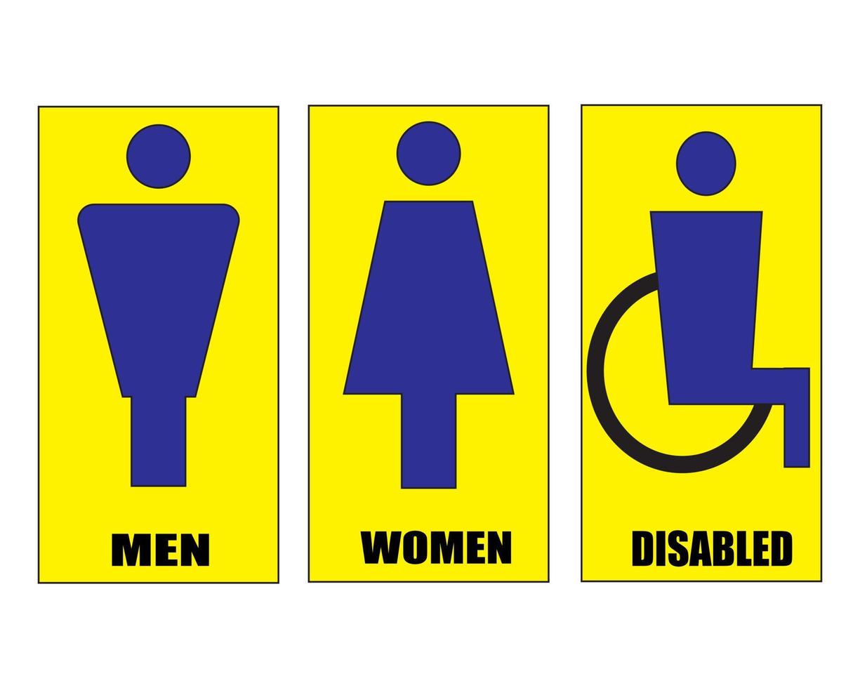 WC sign icon Toilet symbol. Small room vector icon in flat style