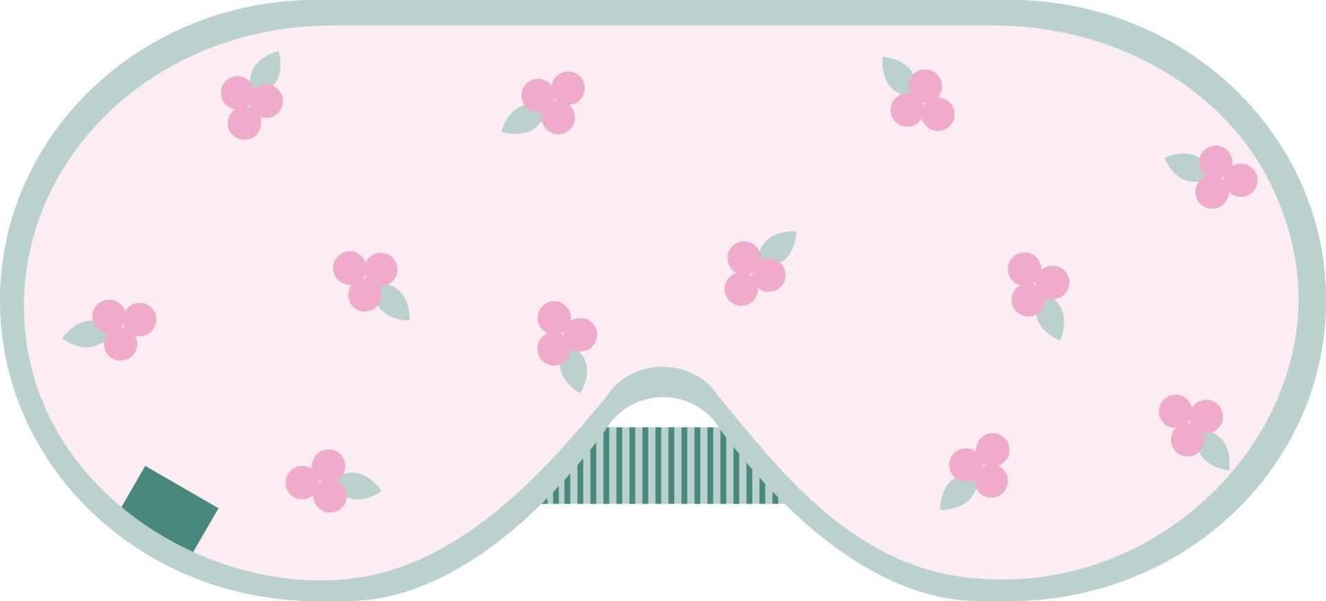 Floral sleep mask illustration vector
