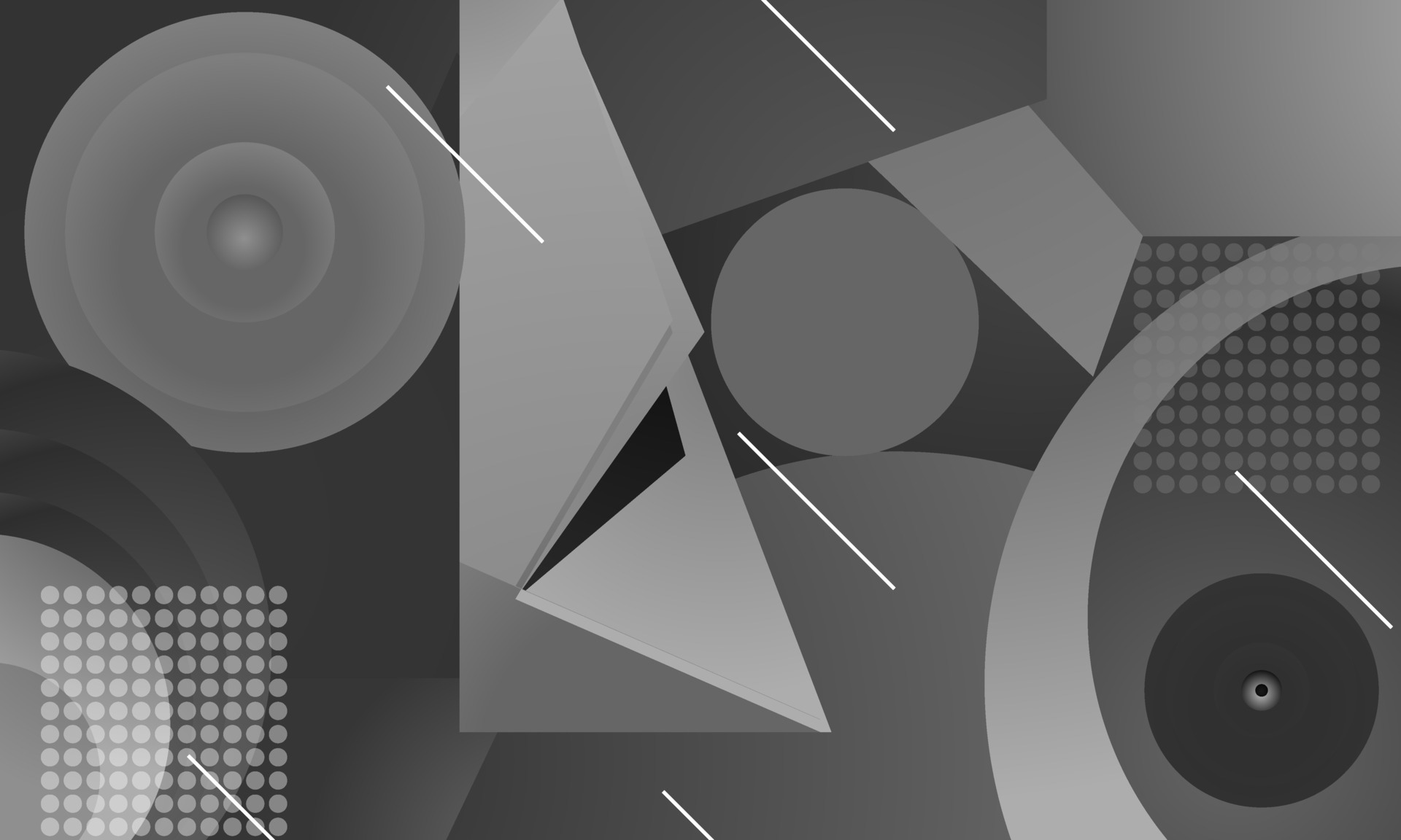 black and white geometric abstract illustration 6793119 Vector Art at