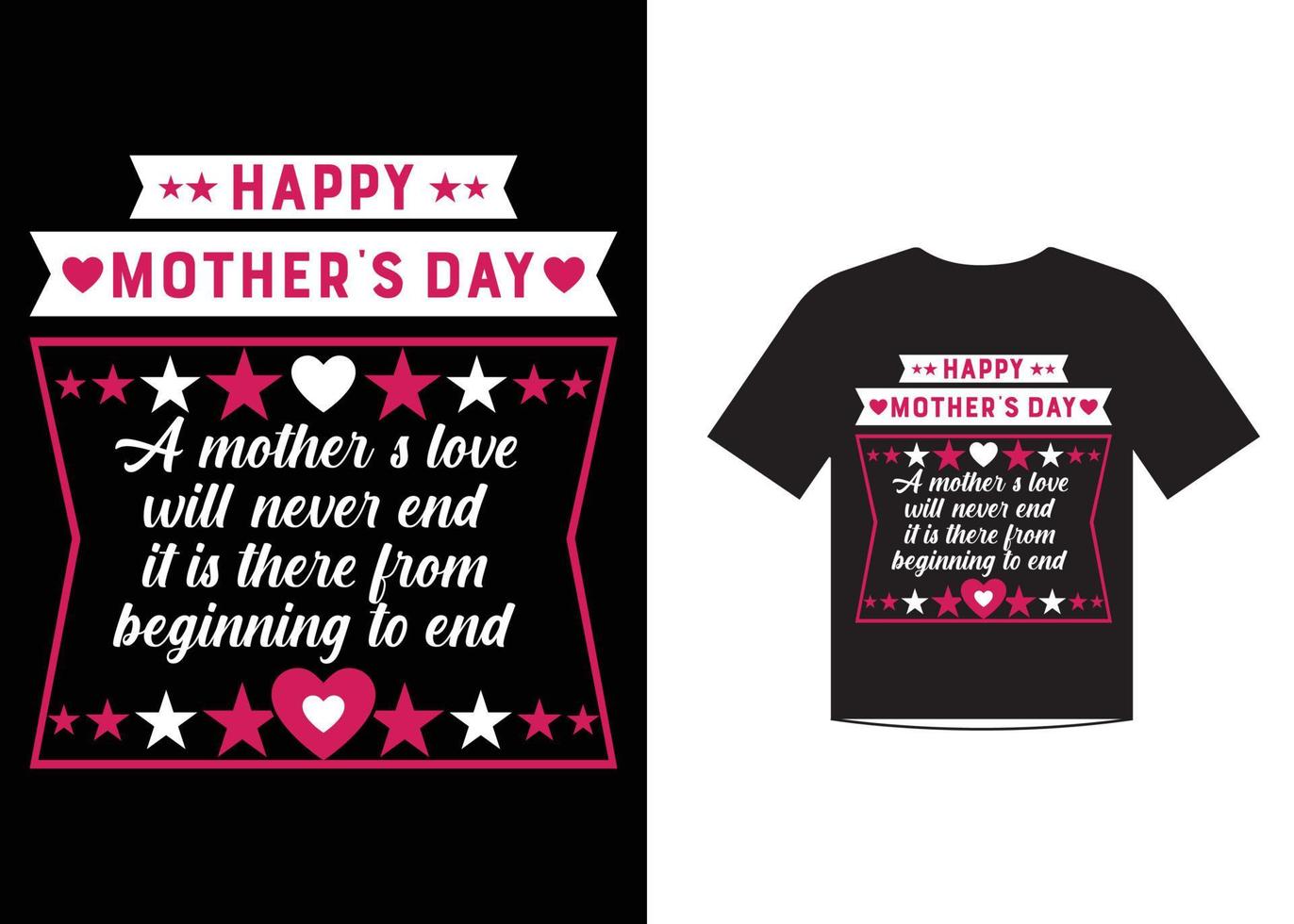 Mothers day love quotes t shirt design template vector for happy mothers day