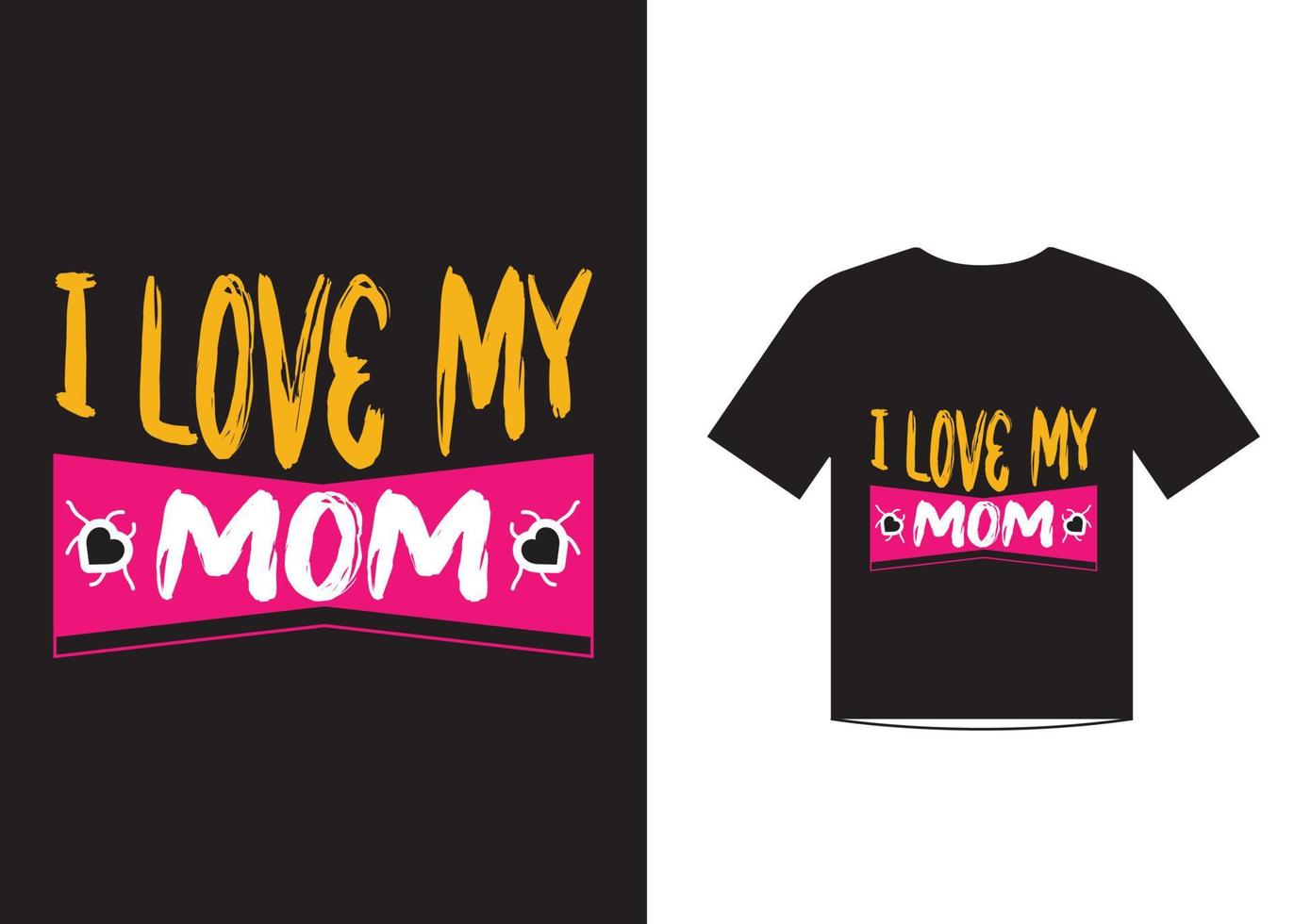 vector de plantilla de diseño de camiseta con citas de amor del día de la madre para feliz día de la madre