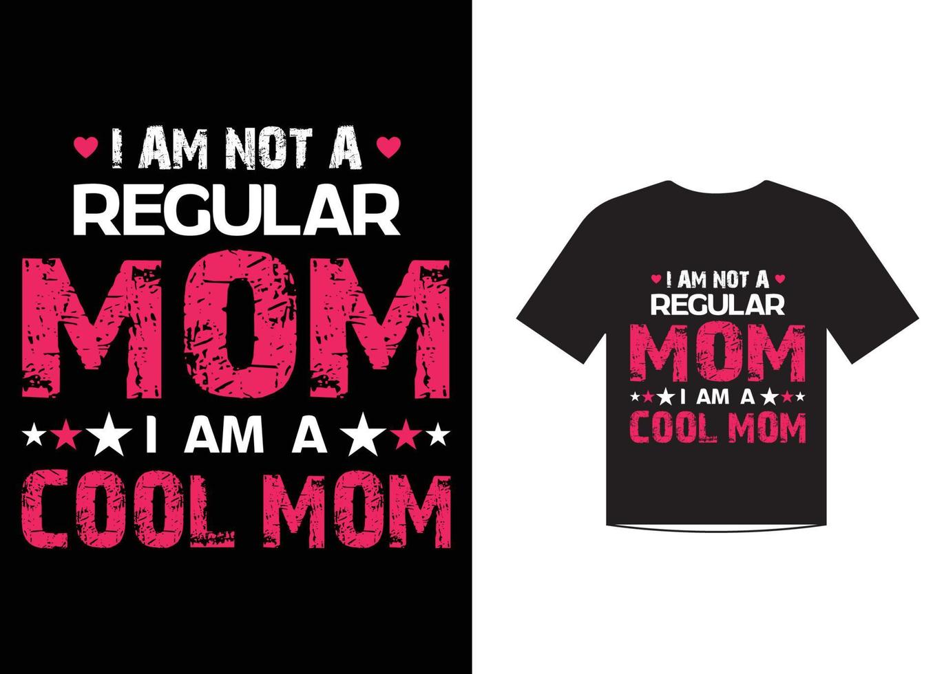 Cool mom love quotes t shirt template design vector for mother's day