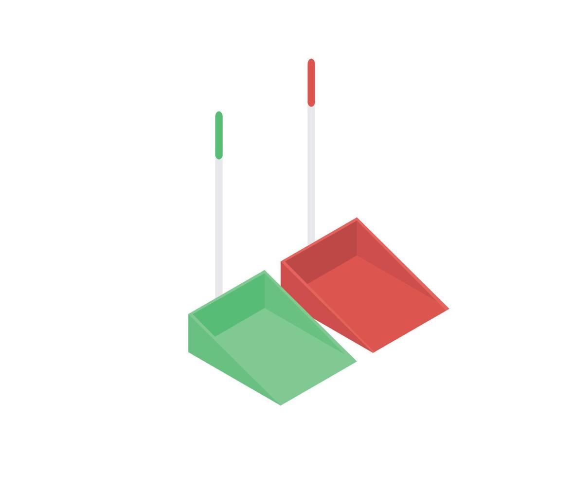 Isometric style illustration of a trash spoon vector