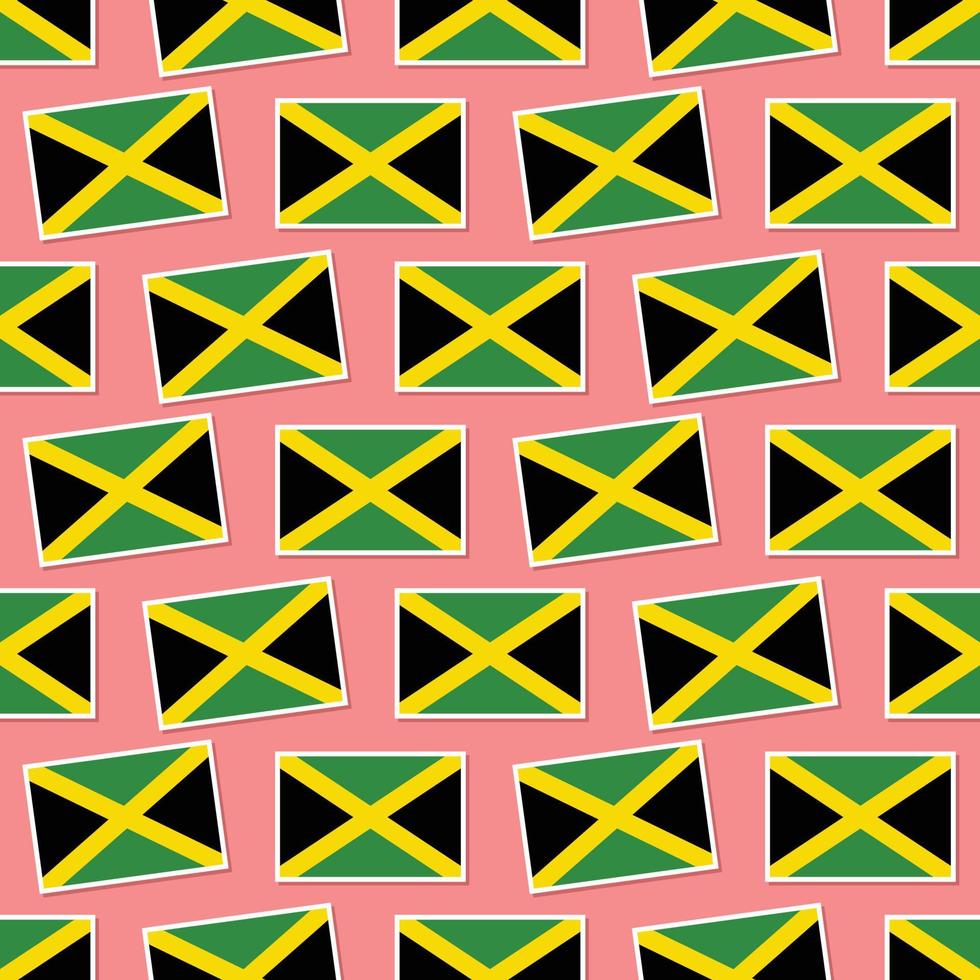 bandera jamaica perfecta en un patrón de estilo plano vector