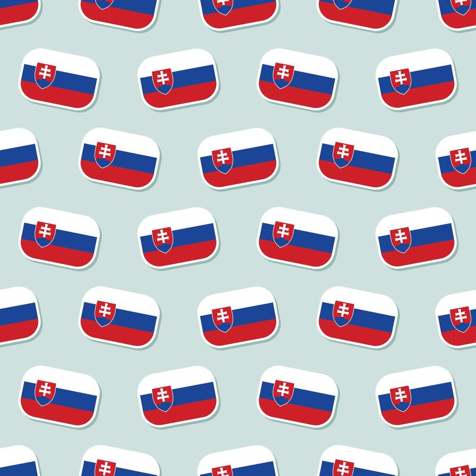 Seamless Slovakia flag in flat style pattern vector
