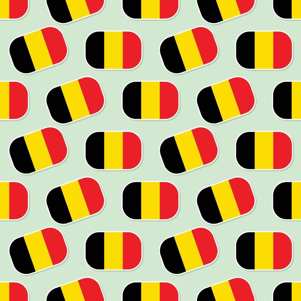 Seamless Belgium flag in flat style pattern vector