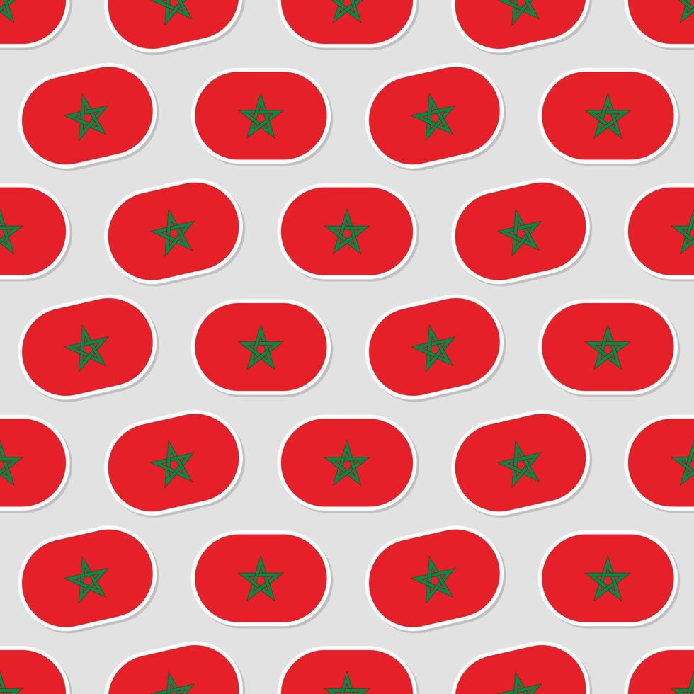 Seamless Morocco flag in flat style pattern vector