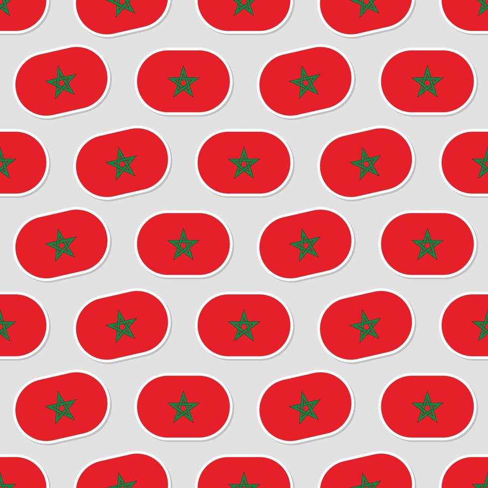 Seamless Morocco flag in flat style pattern vector