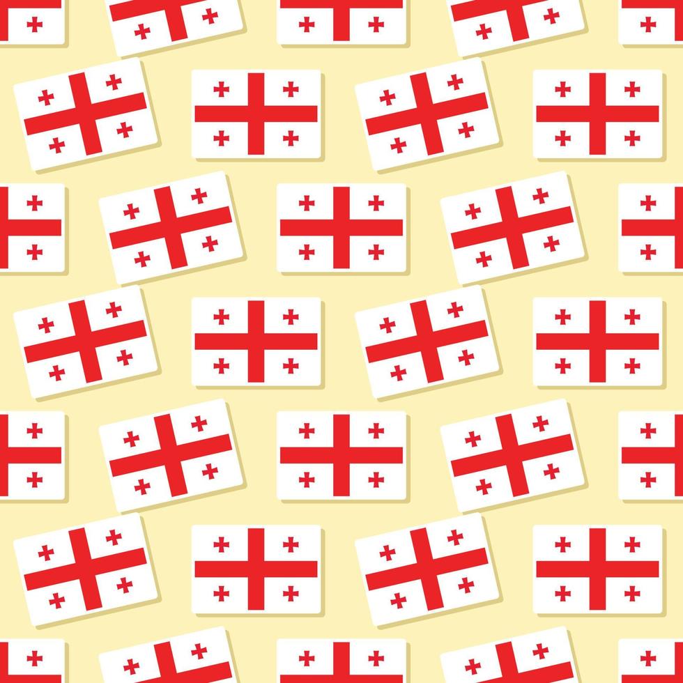Seamless Georgia flag in flat style pattern vector