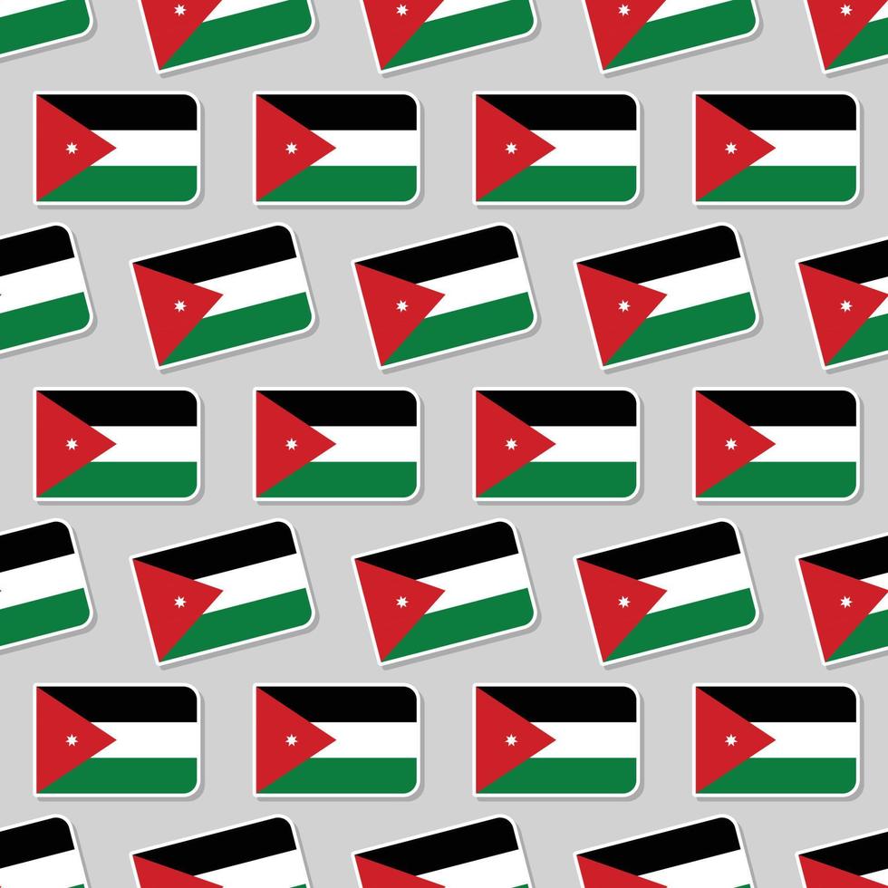 Seamless Jordan flag in flat style pattern vector
