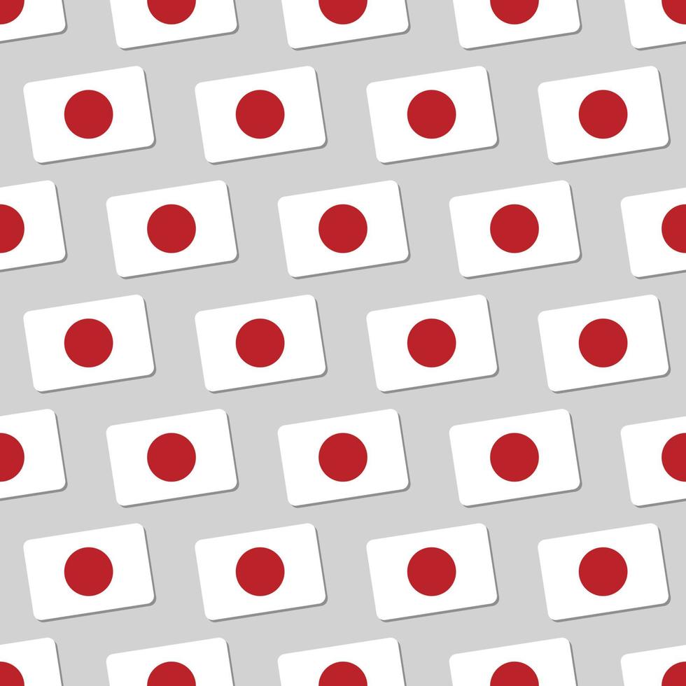 bandera japonesa perfecta en un patrón de estilo plano vector