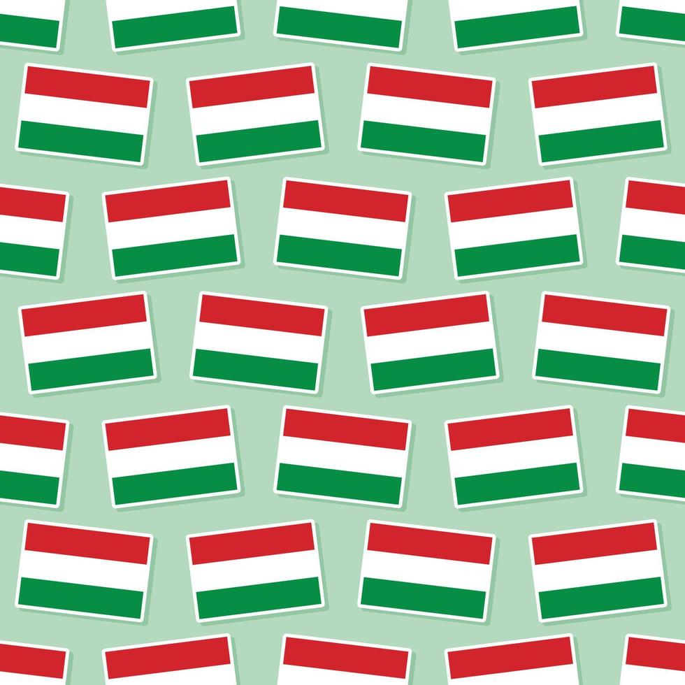 Seamless Hungary flag in flat style pattern vector