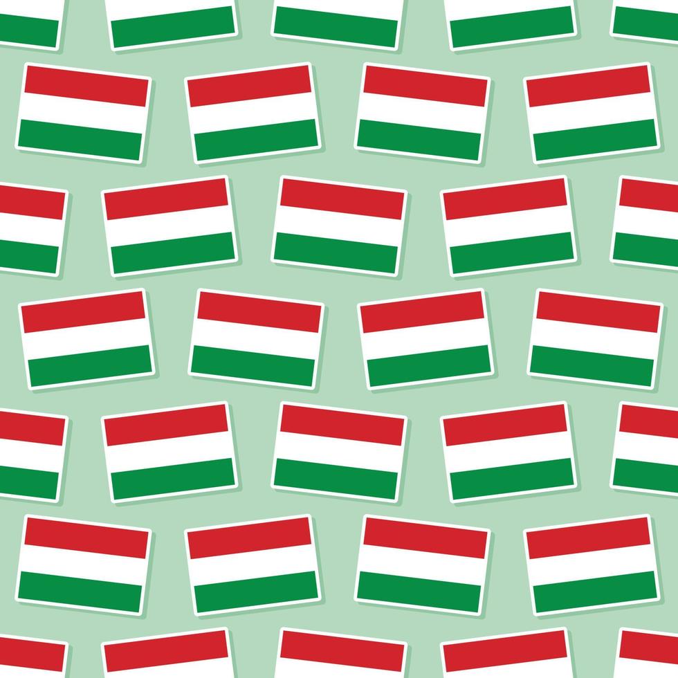 Seamless Hungary flag in flat style pattern vector