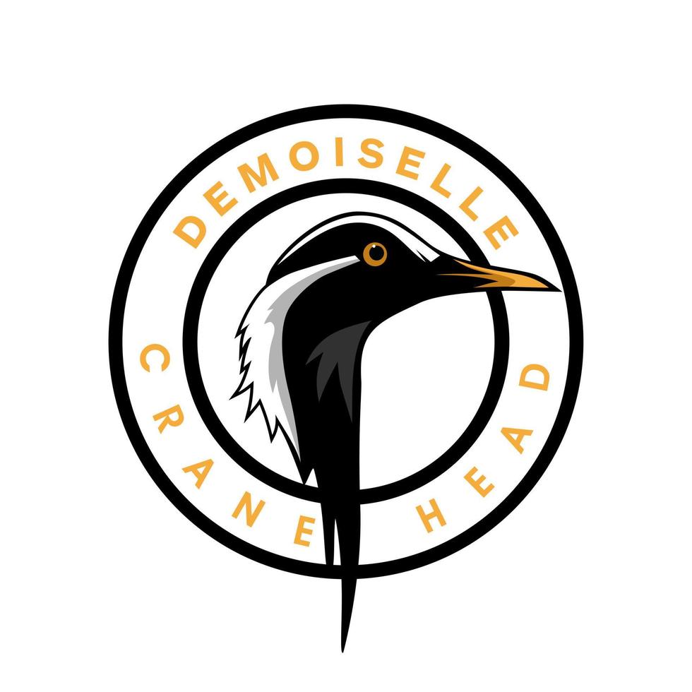 crane head logo design vector