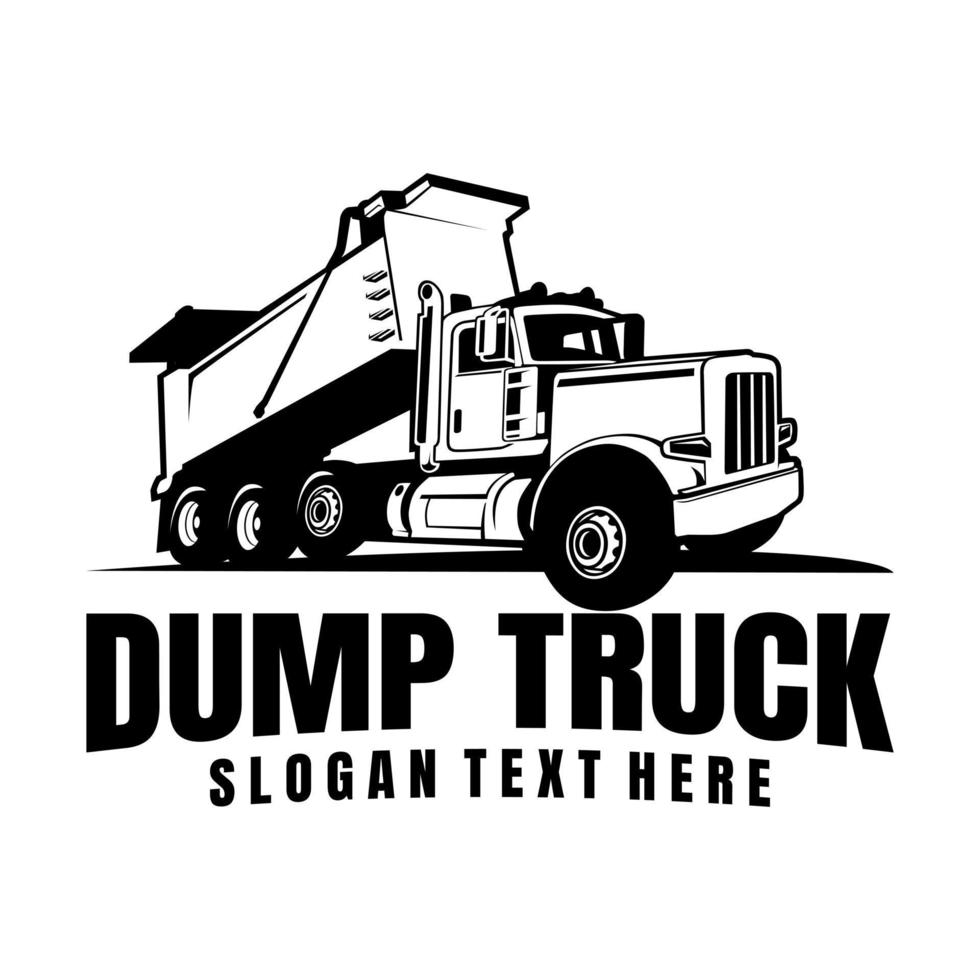 dump truck logo design icon vector