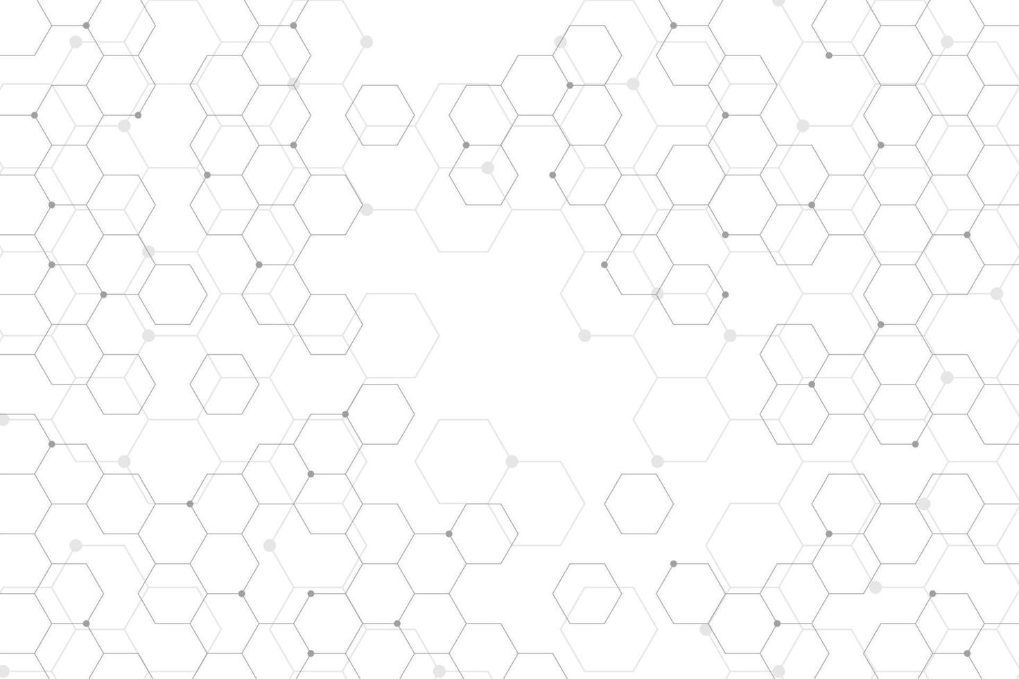 fondo abstracto blanco con patrón hexagonal vector