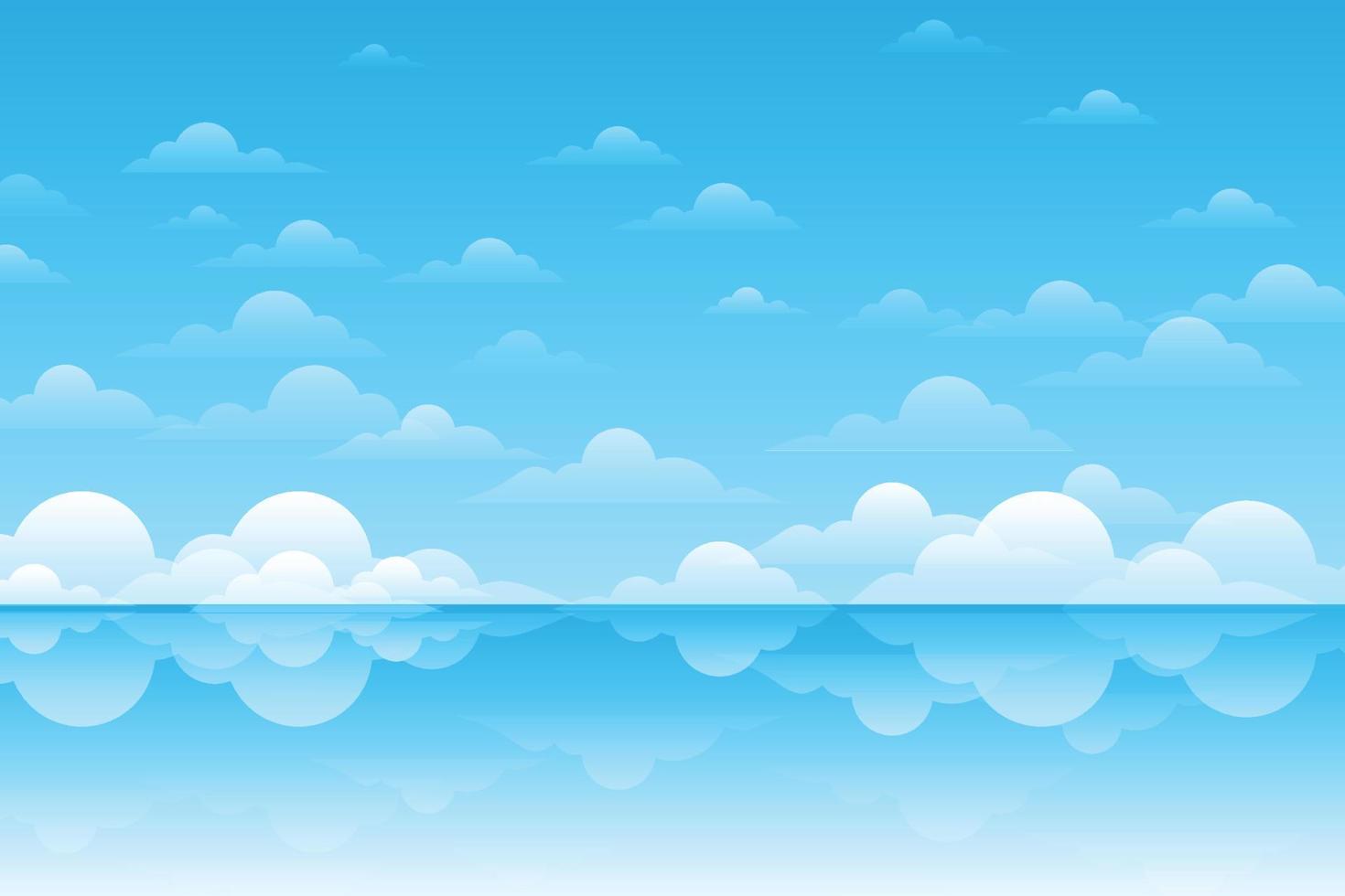 fondo de cielo azul con nubes vector