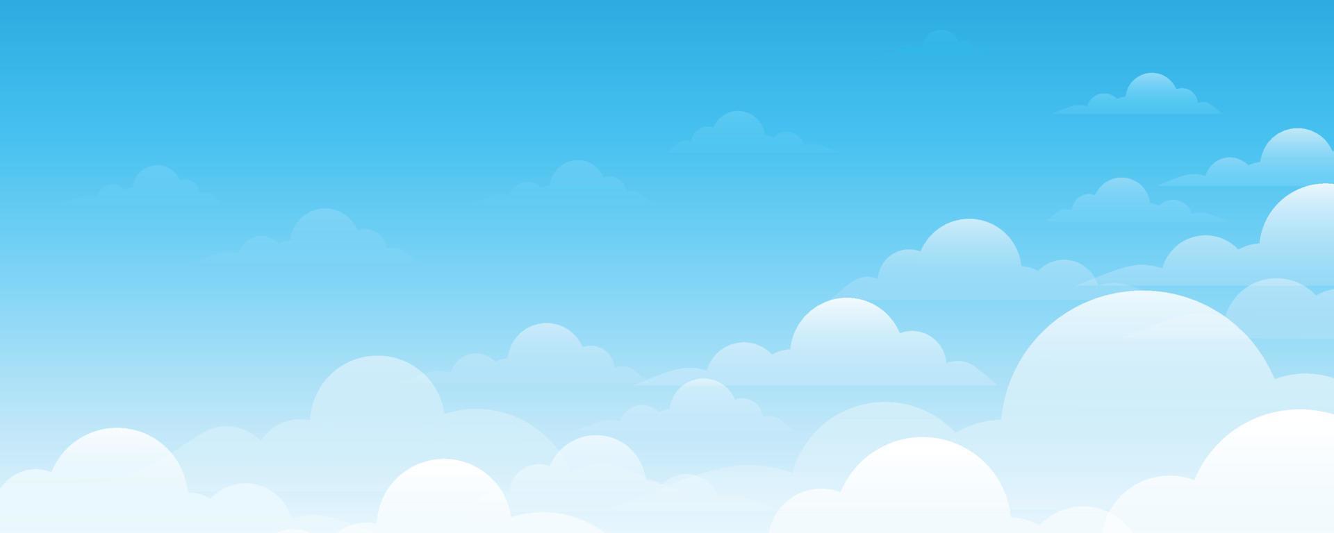 Blue sky background with clouds vector