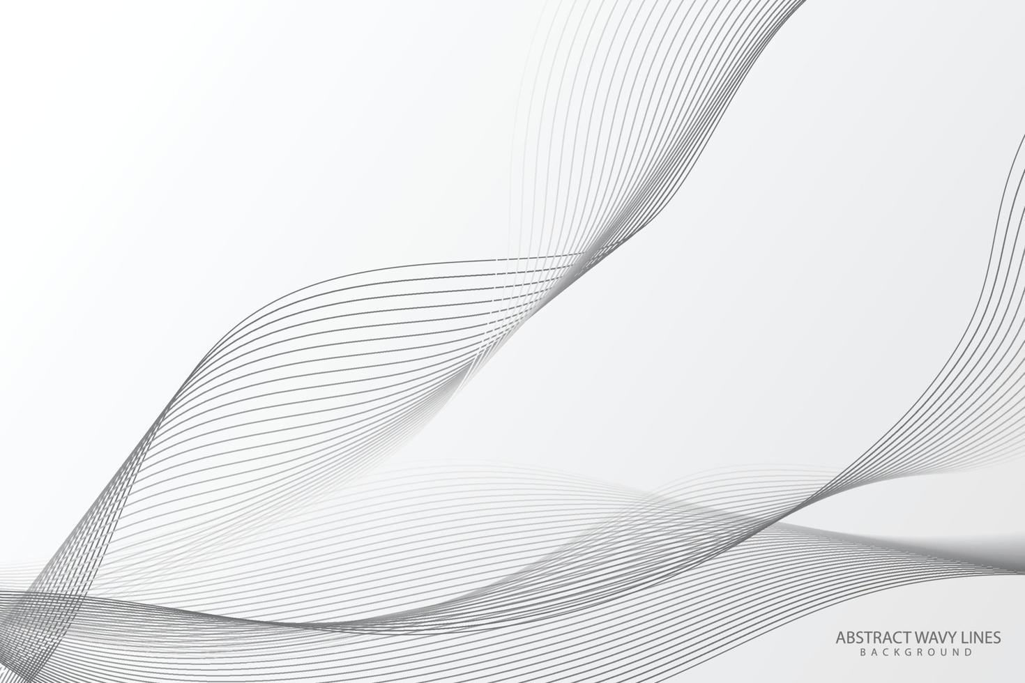 White background with wavy lines and copy space vector