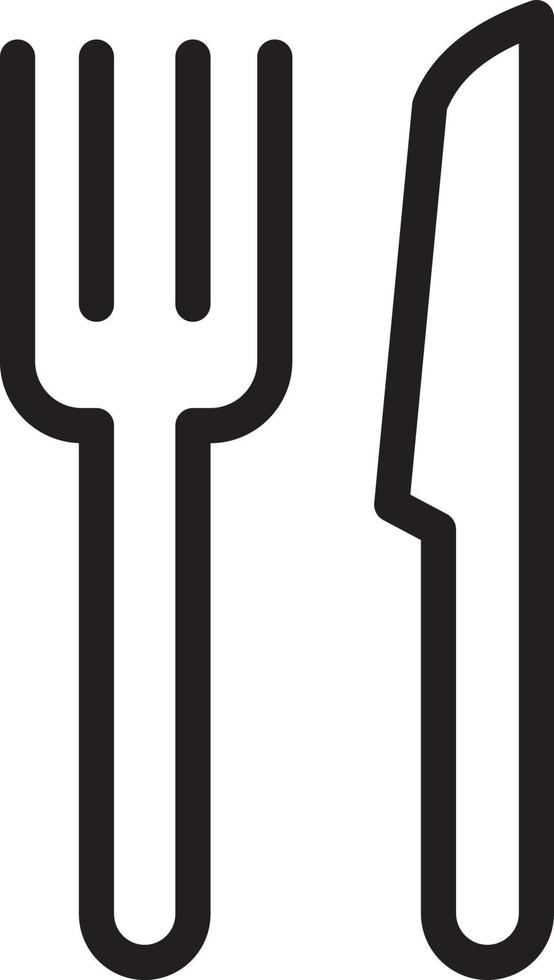 cubertería tenedor cuchillo icono diseño llamativo vector