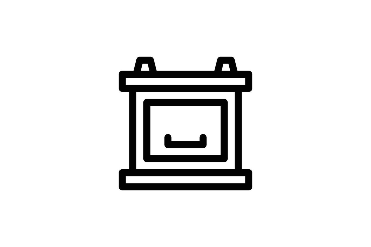 Oven Icon Appliances Line Style Free vector