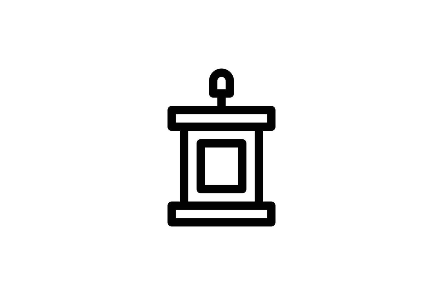 Podium Icon Court Line Style Free vector