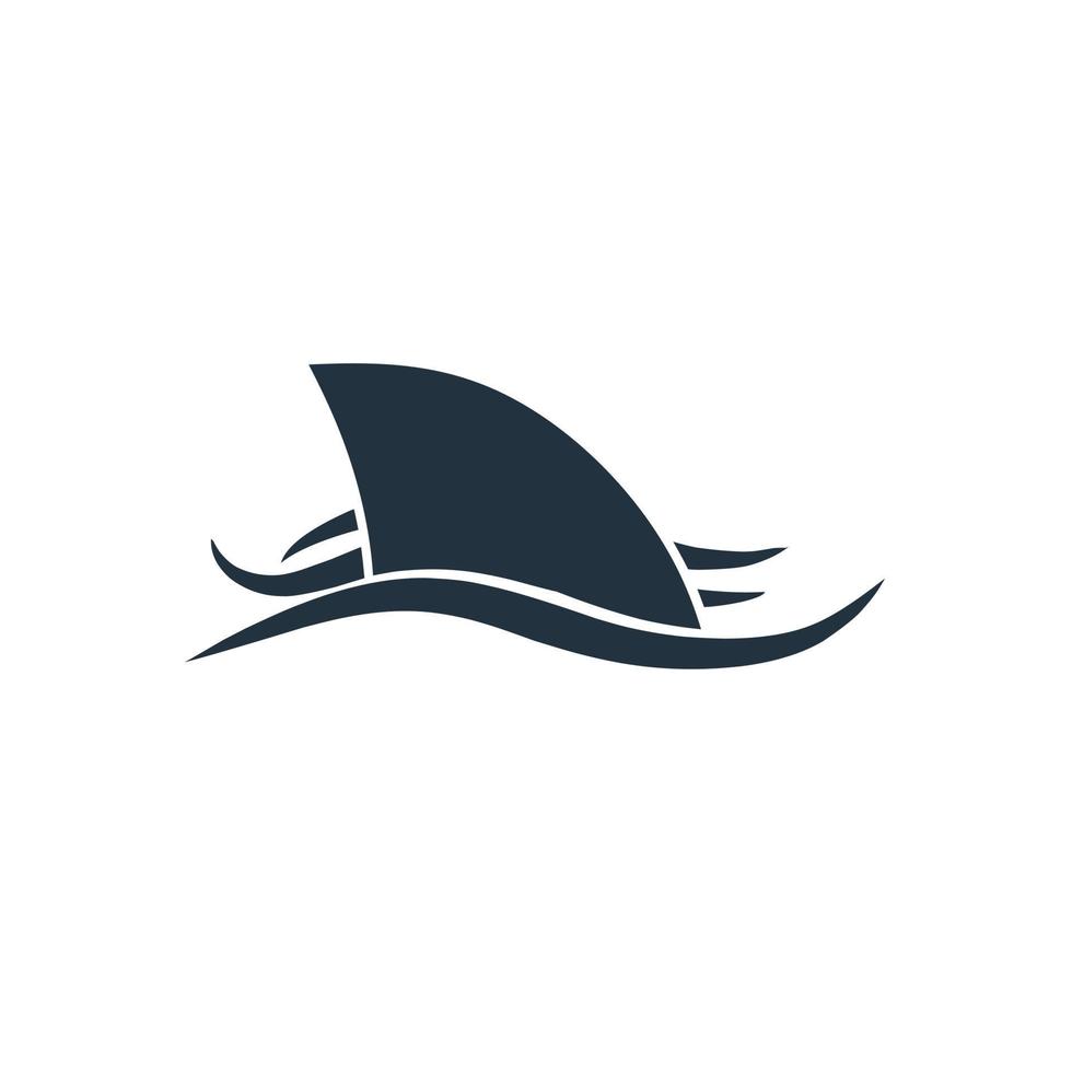 shark fin icon in trendy flat style isolated on white background. shark symbol for web and mobile apps. Vector illustration