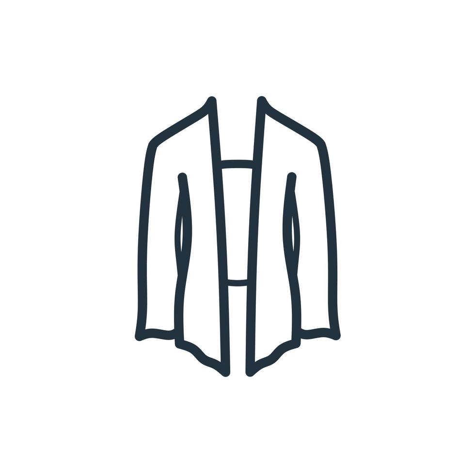 Women's clothing line icon isolated on a white background. women's dress symbol or tuxedo for web and mobile apps. Vector illustration