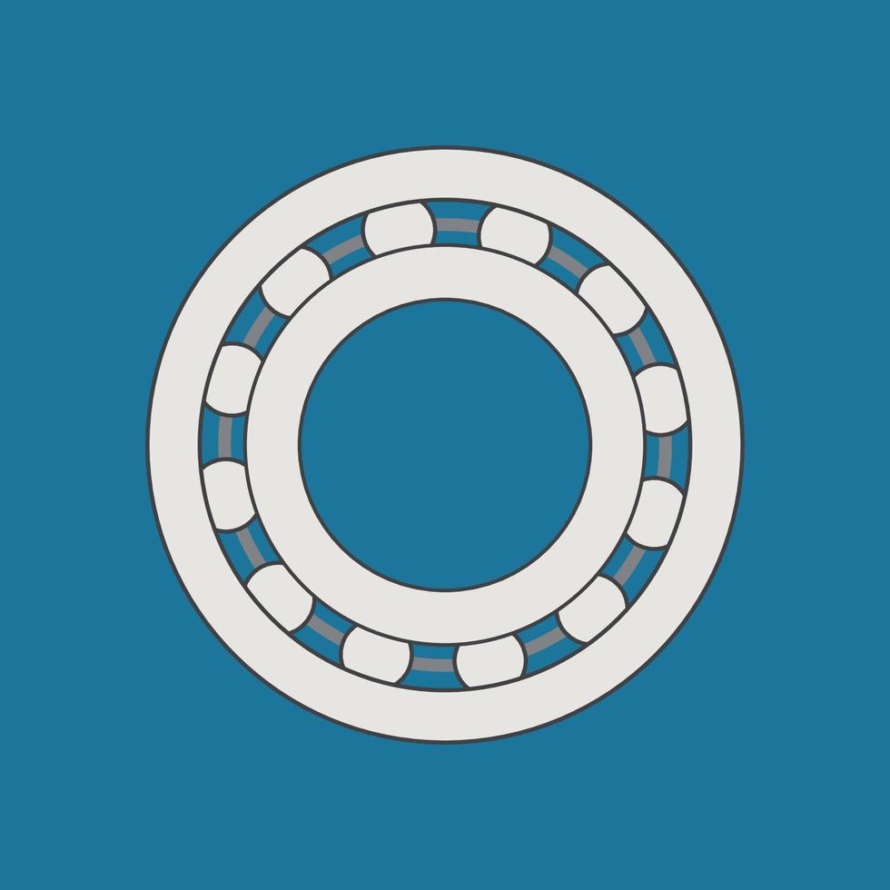 Deep groove ball bearing vector