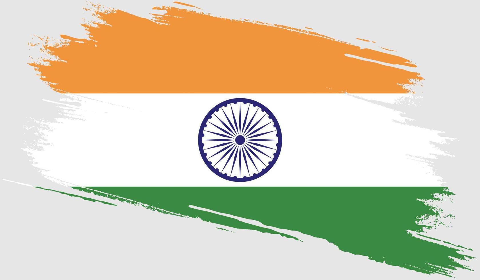 India flag with grunge texture vector